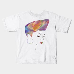 Colorful afro girl-2 Kids T-Shirt